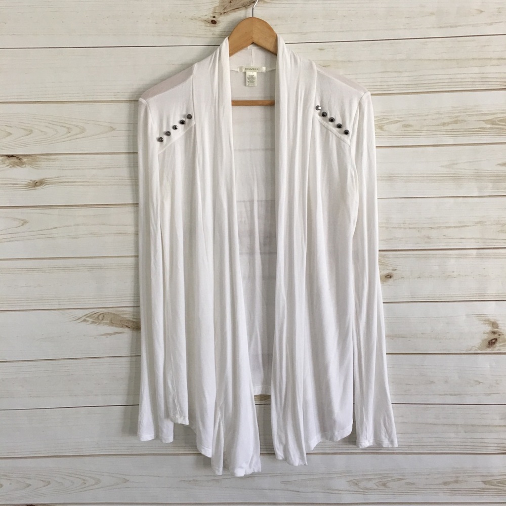 ▪️Bozzollo Open Front Jersey Cardigan Top M